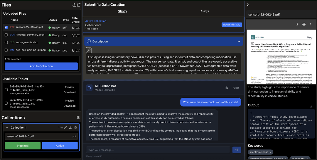 NASA's AI Curation Methods Scientific Data project